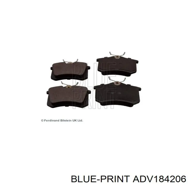 Колодки гальмові задні, дискові ADV184206 Blue Print