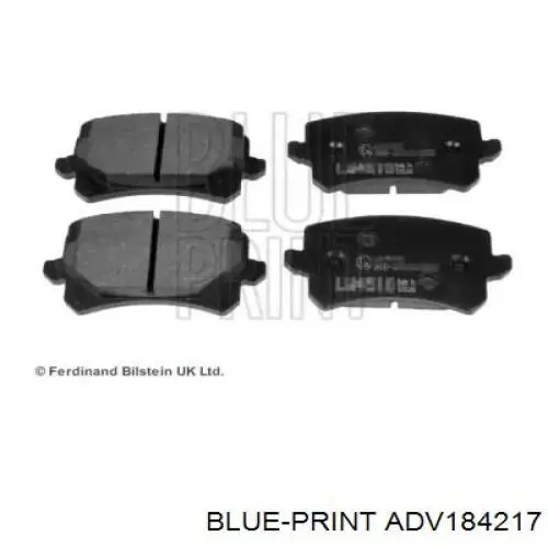 Задние тормозные колодки ADV184217 Blue Print