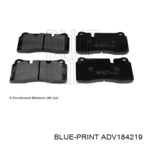 Передние тормозные колодки ADV184219 Blue Print