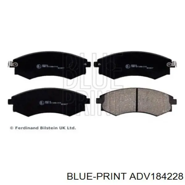 Купить ADV184228 Blue Print Колодки тормозные задние, дисковые