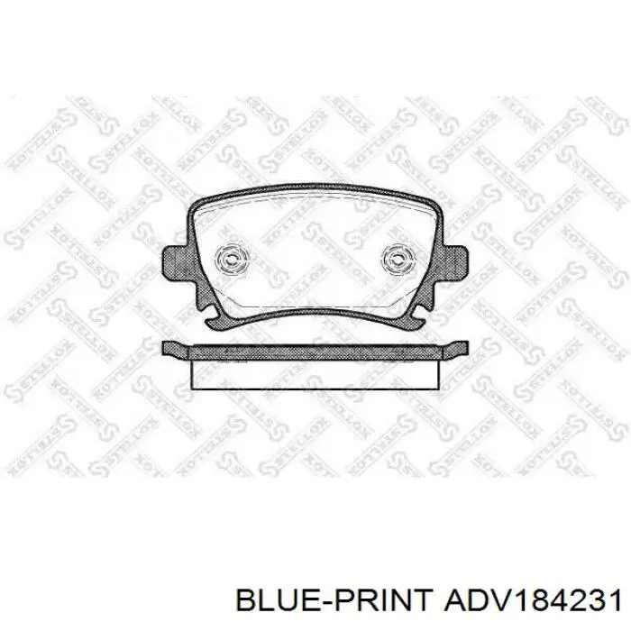 Купить ADV184231 Blue Print Колодки тормозные задние, дисковые