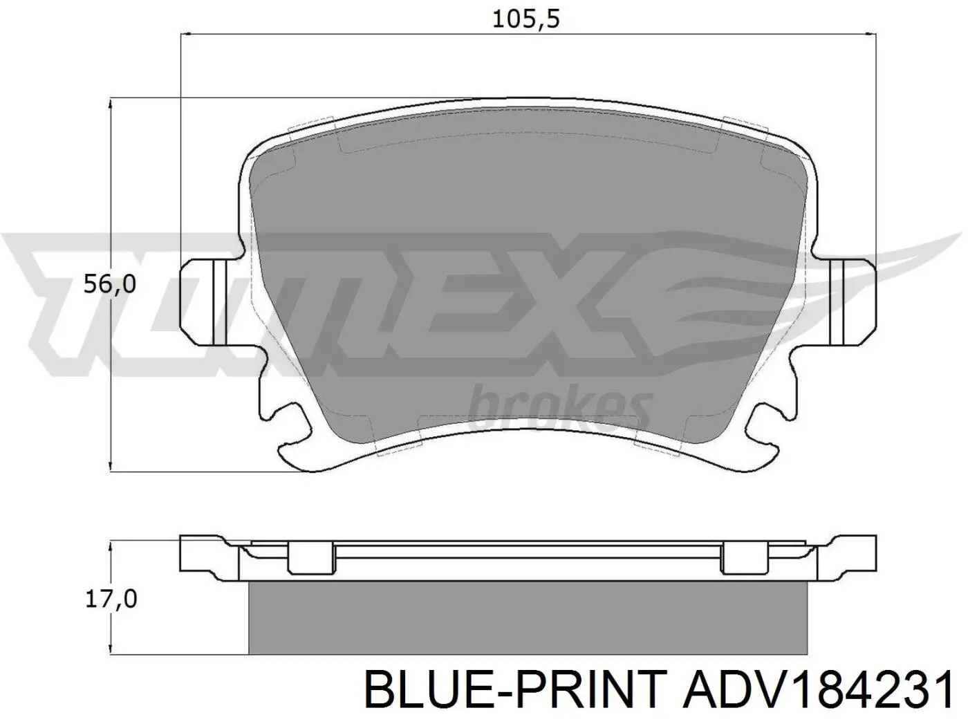 Колодки дисковые  Blue Print ADV184231 цена, от 29.31 USD