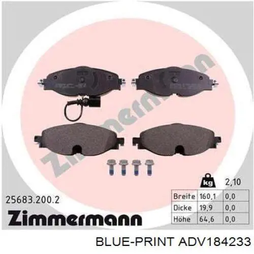 Передние тормозные колодки 302271 VALEO