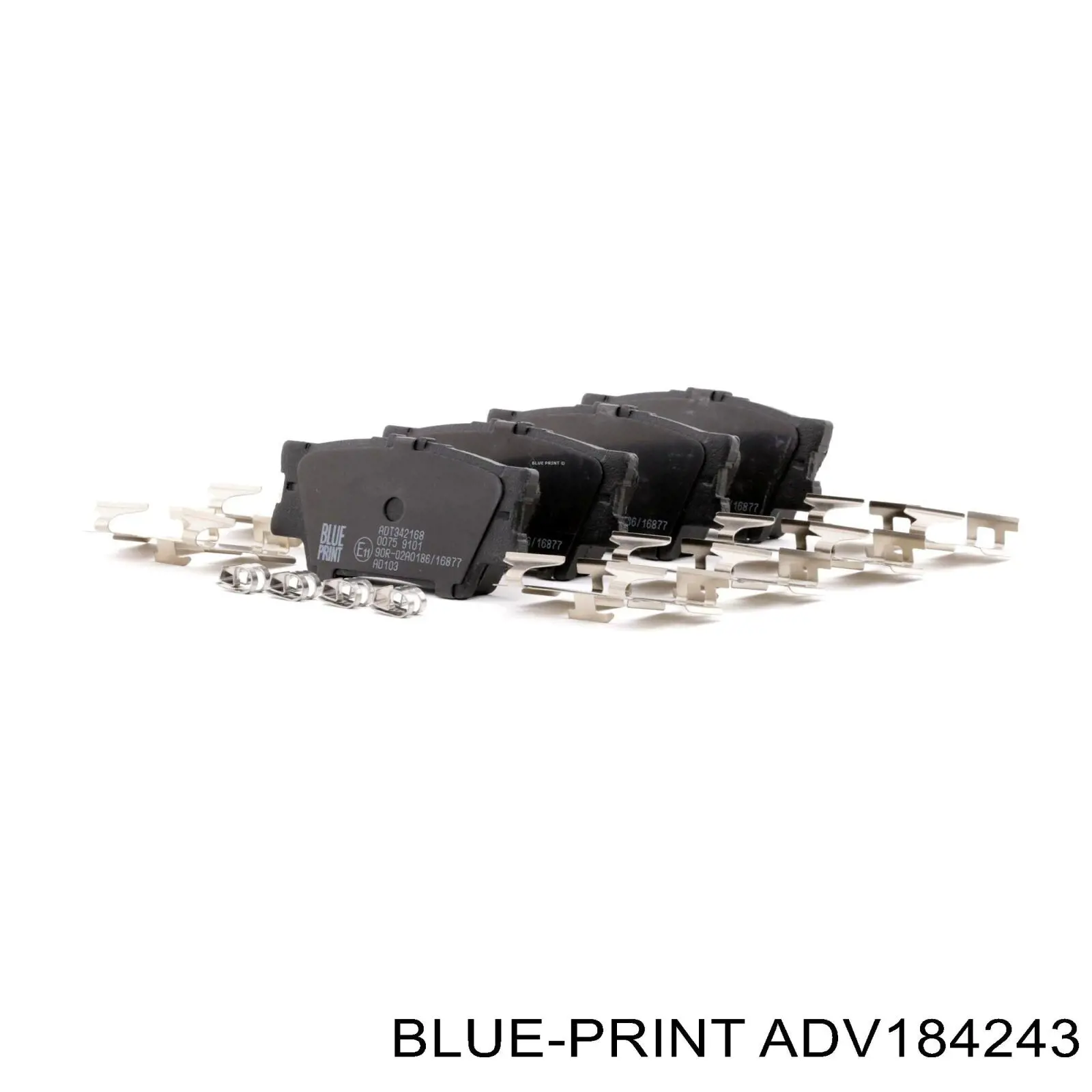 Купить ADV184243 Blue Print Колодки тормозные задние, дисковые