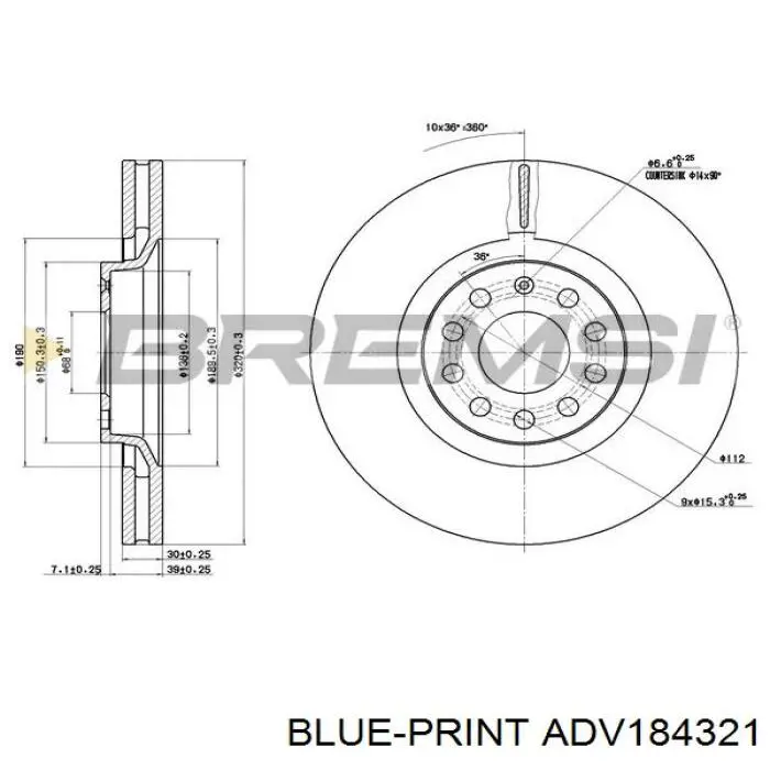Передние тормозные диски 191803SPORT Maxgear
