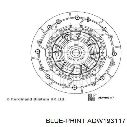 ADW193117 Blue Print Диск сцепления ведомый