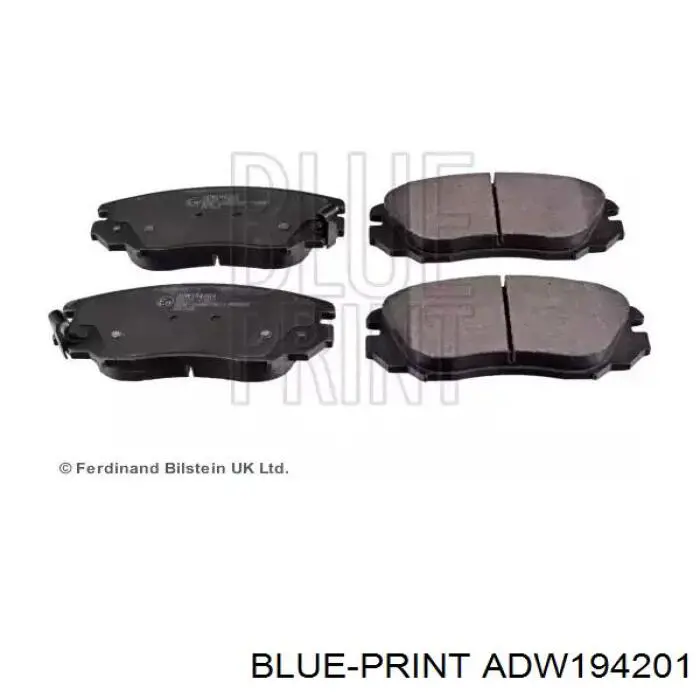 Передние тормозные колодки ADW194201 Blue Print