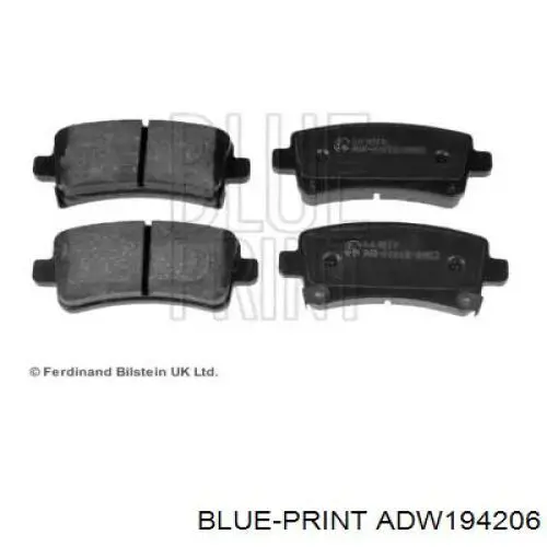 Колодки дисковые  Blue Print ADW194206 цена, от 22.50 USD