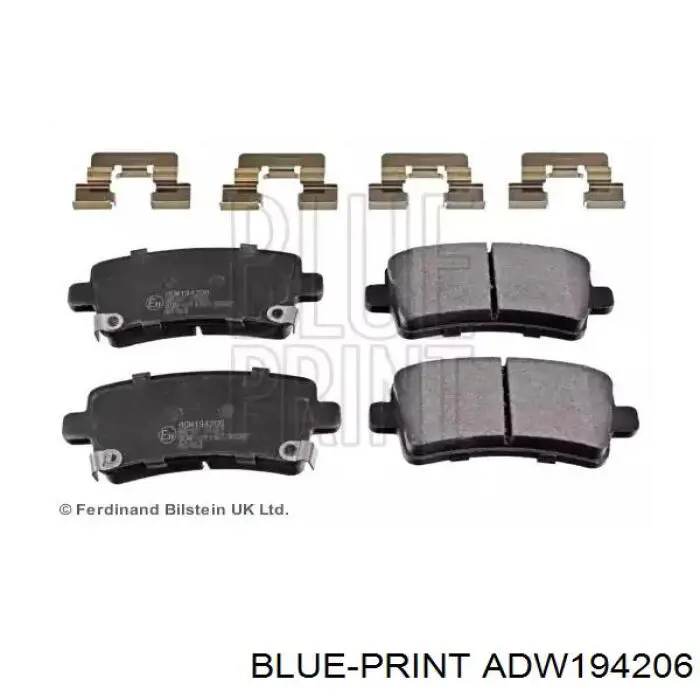 Задние тормозные колодки ADW194206 Blue Print