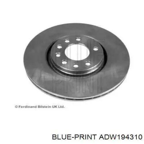 Передние тормозные диски ADW194310 Blue Print