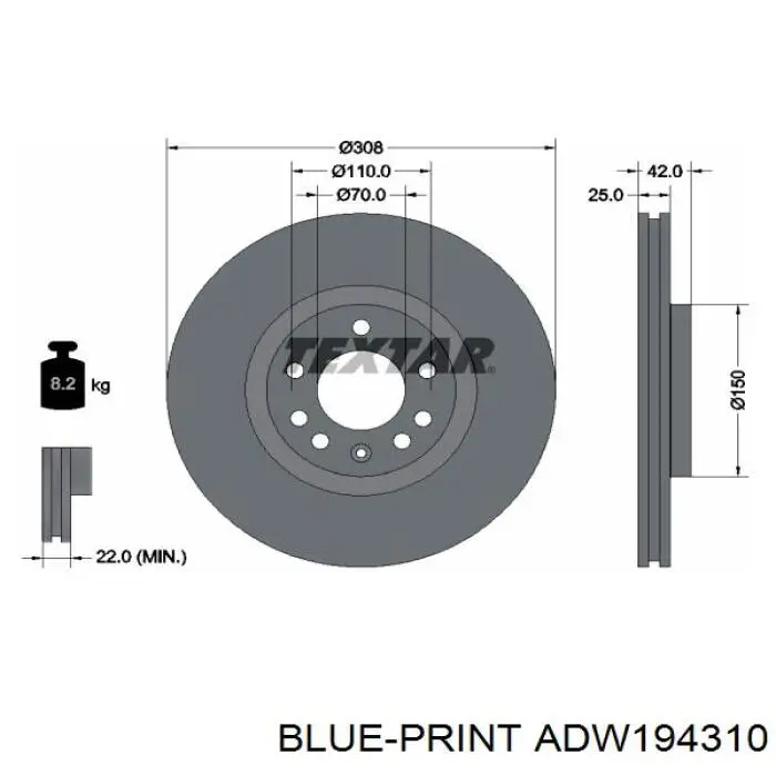 Тормоз дисковый передний Rider RD3325DF4246 цена, от 38.26 USD