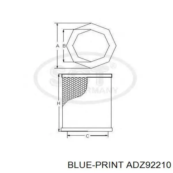 IA3370 Kavo Parts Воздушный фильтр двигателя