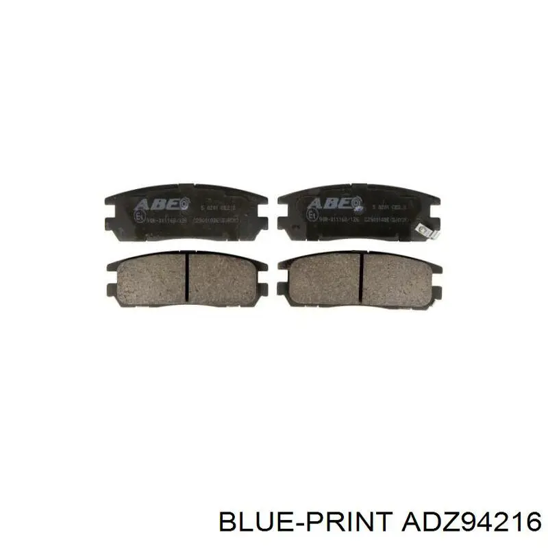 Купить ADZ94216 Blue Print Колодки тормозные задние, дисковые
