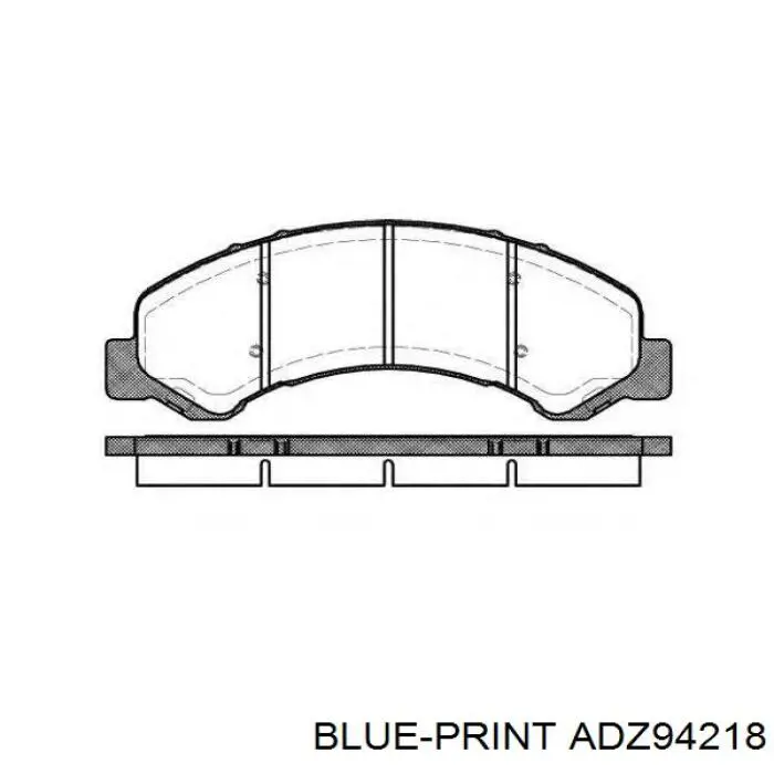 ADZ94218 Blue Print колодки тормозные передние дисковые