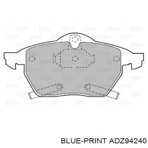 Передние тормозные колодки ADZ94240 Blue Print