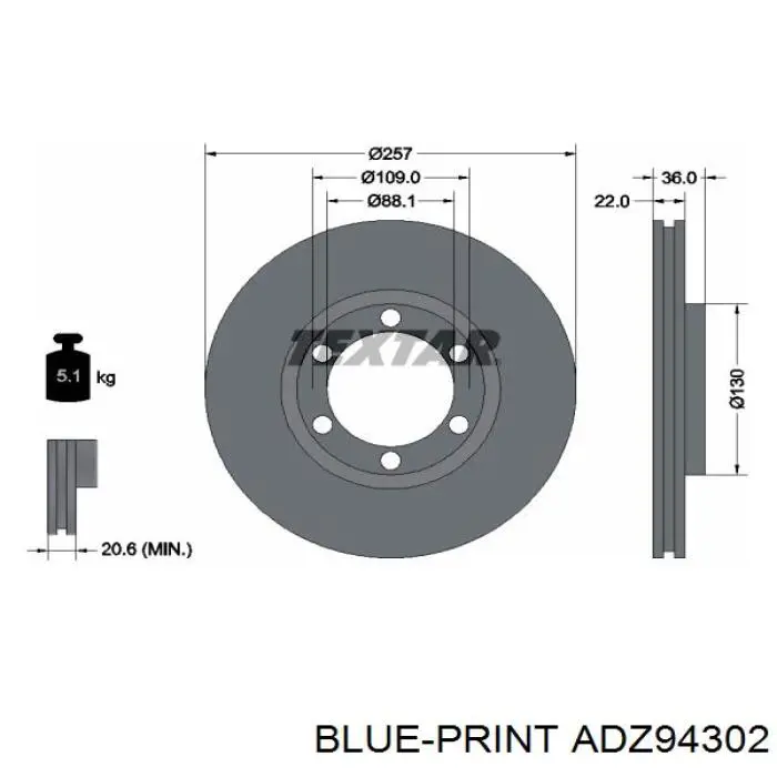 Тормоз дисковый передний Bosch 986478596 цена, от 31.19 USD