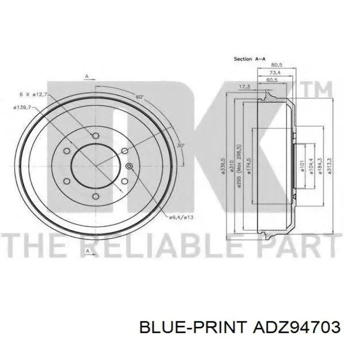 Купить 7D0760 LPR Тормозной барабан