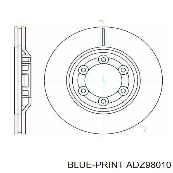 Сайлентблок переднего рычага ADZ98010 Blue Print