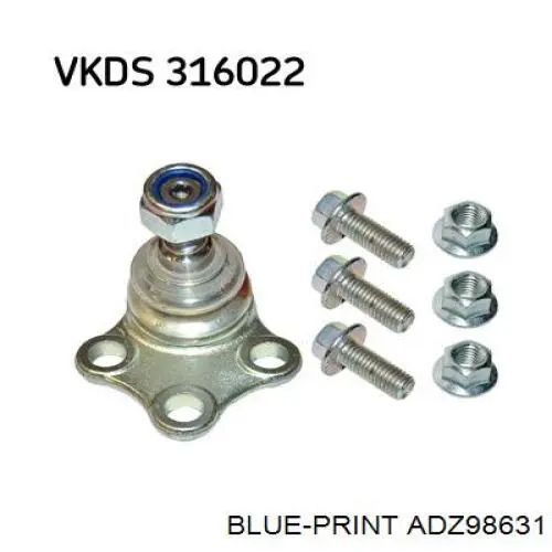 Нижняя шаровая опора ADZ98631 Blue Print