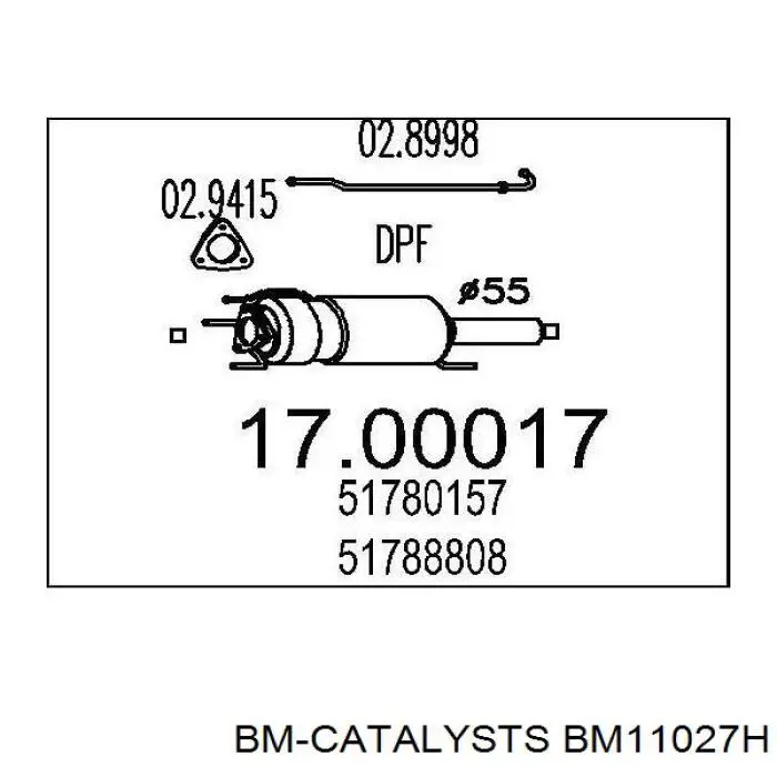 Купить 5850154 Opel Сажевый фильтр дпф