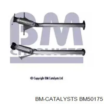 BM50175 BM Catalysts silenciador, parte central