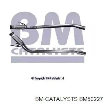 BM50227 BM Catalysts tubo de admissão dianteiro (calças do silenciador)