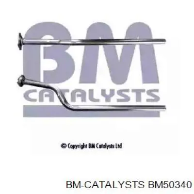 BM50340 BM Catalysts tubo de admissão dianteiro (calças do silenciador)