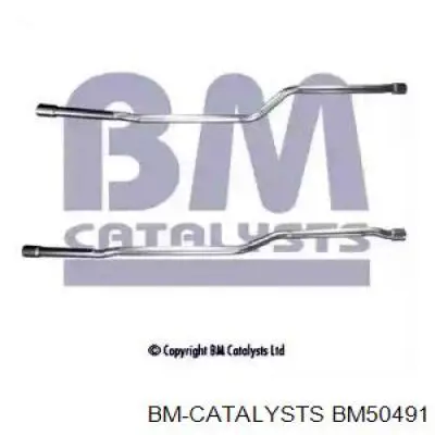 BM50491 BM Catalysts cano derivado do silenciador desde a parte média até a traseira