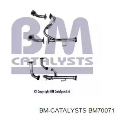 BM70071 BM Catalysts tubo de admissão dianteiro (calças do silenciador)