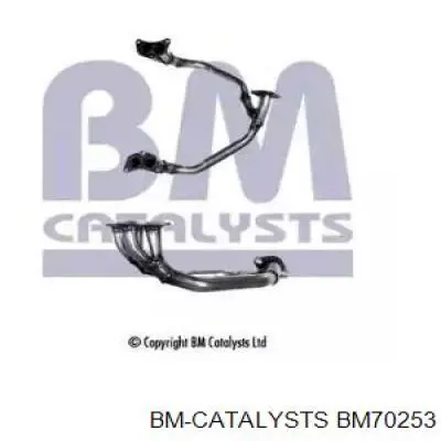 BM70253 BM Catalysts tubo de admissão dianteiro (calças do silenciador)