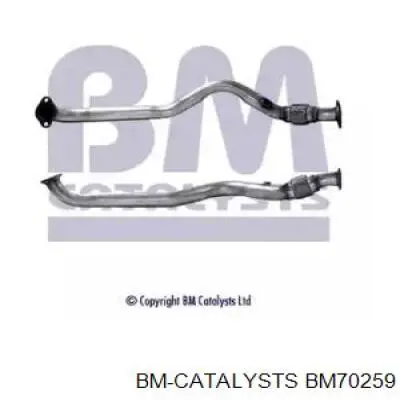 BM70259 BM Catalysts tubo de admissão dianteiro (calças do silenciador)