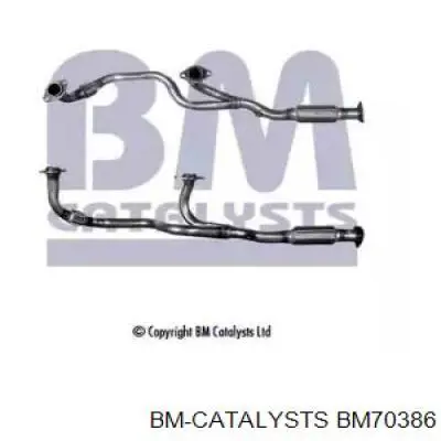 BM70386 BM Catalysts tubo de admissão dianteiro (calças do silenciador)