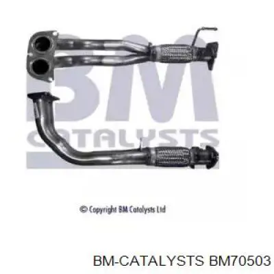 BM70503 BM Catalysts труба приемная (штаны глушителя передняя)