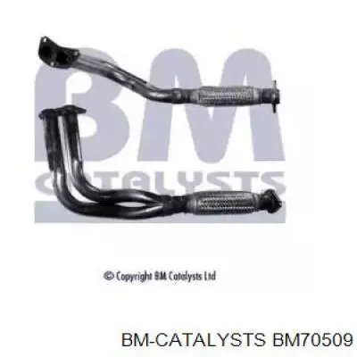 BM70509 BM Catalysts tubo de admissão dianteiro (calças do silenciador)