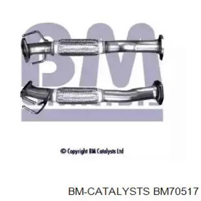 BM70517 BM Catalysts tubo de admissão dianteiro (calças do silenciador)