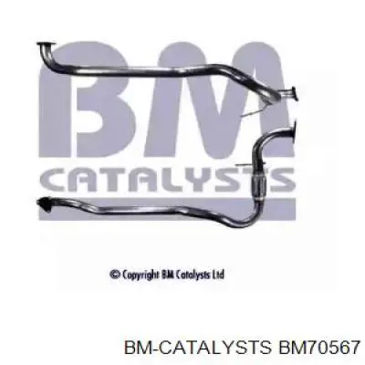 BM70567 BM Catalysts tubo de admissão dianteiro (calças do silenciador)