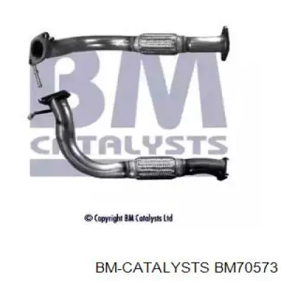 BM70573 BM Catalysts tubo de admissão dianteiro (calças do silenciador)