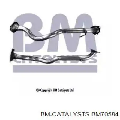 BM70584 BM Catalysts tubo de admissão dianteiro (calças do silenciador)