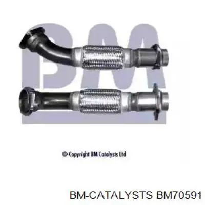BM70591 BM Catalysts tubo de admissão dianteiro (calças do silenciador)