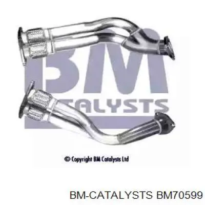 BM70599 BM Catalysts tubo de admissão dianteiro (calças do silenciador)