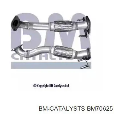 BM70625 BM Catalysts tubo de admissão dianteiro (calças do silenciador)