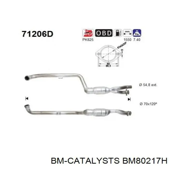 Купить A2114901419 Mercedes Преобразователь отработавших газов