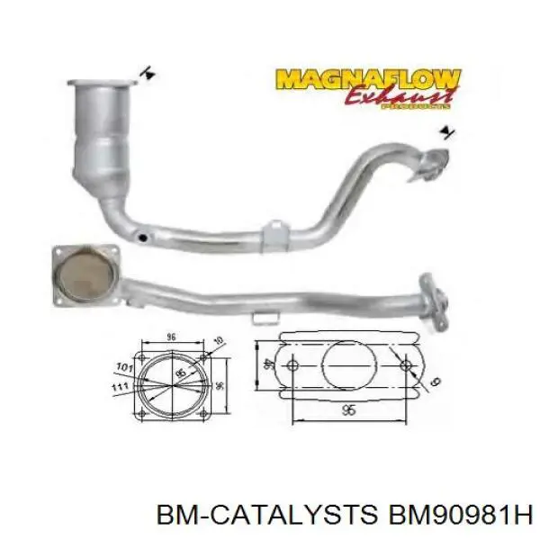 Купить BM90981H BM Catalysts Преобразователь отработавших газов