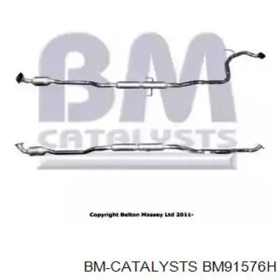 BM91576H BM Catalysts Глушитель, передняя часть