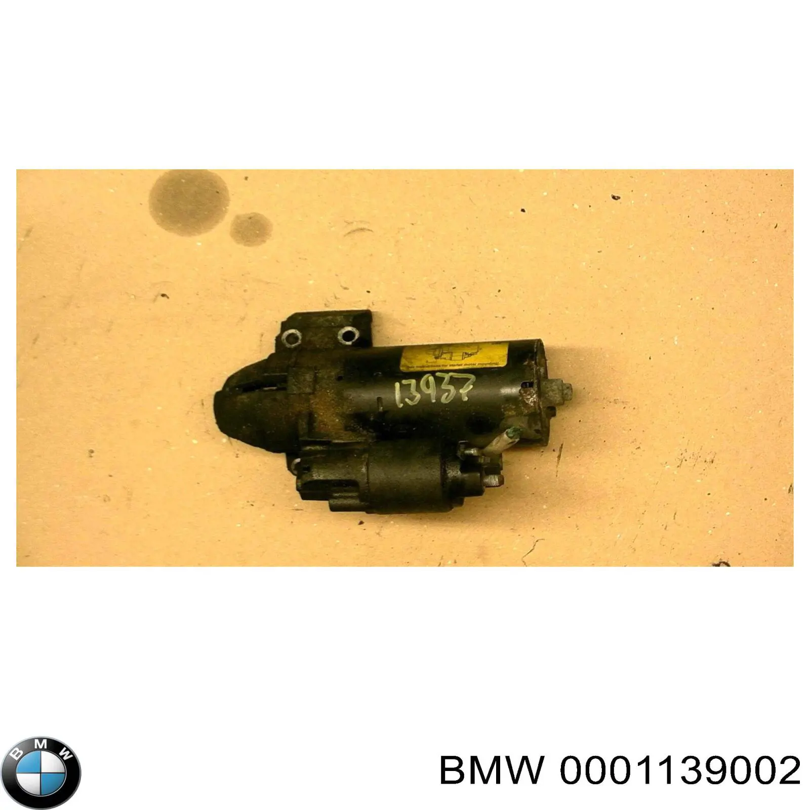 0001139002 BMW Стартер автомобиля