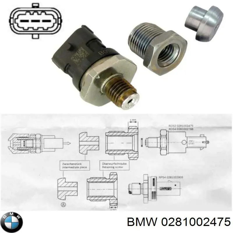 Датчик давления топлива BMW 0281002475 цена, от 79.01 USD