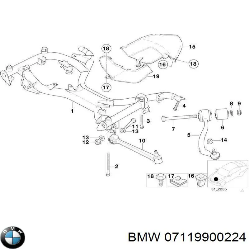 Болт ГБЦ 07119900224 BMW