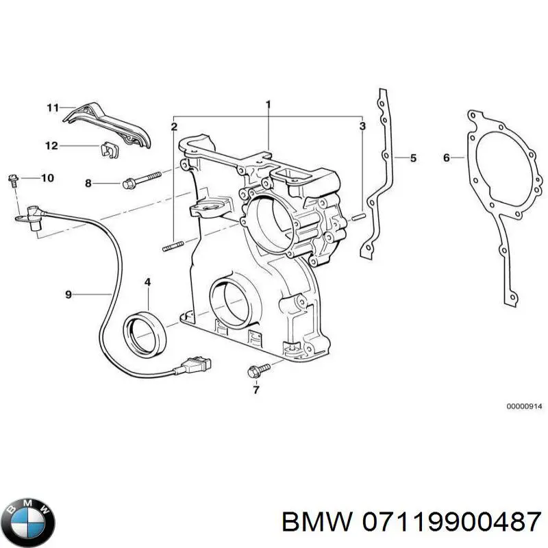 07119900487 BMW Болт крепления переднего рычага, нижнего