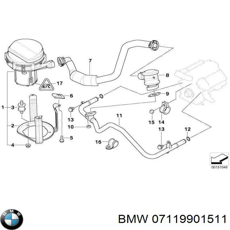 Уплотнительное кольцо, универсальное 07119901511 BMW