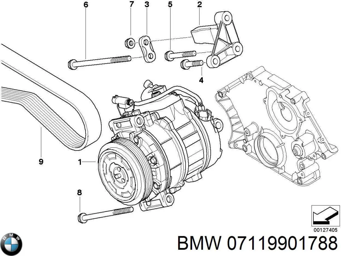 7119905403 BMW Болт крепления переднего рычага, нижнего